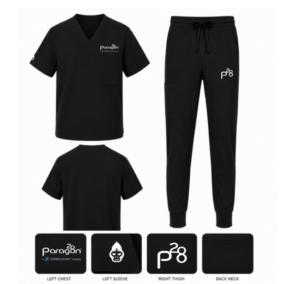 Paragon 28 Black Scrub Set- MENS