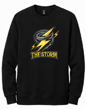 Storm Lacrosse Crewneck Sweatshirt- Black